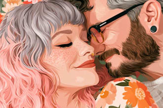 make couple portrait illustration