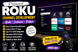 develop roku channel, roku tv app, and publish on roku store