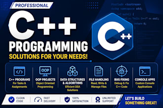 develop c plus plus programs oop projects and dsa solutions
