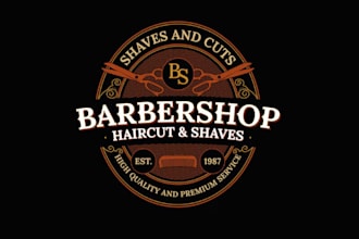 make modern barbershop and barber logo