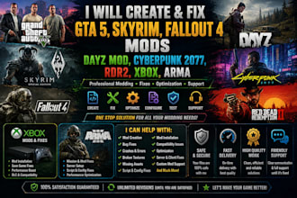 create fix gta 5 skyrim fallout 4 mods dayz mod cyberpunk 2077 rdr2 xbox arma