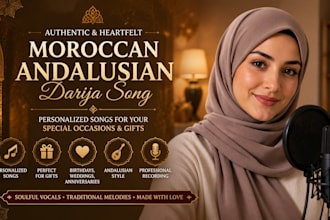 sing a moroccan andalusian darija song for gifts and special occasions