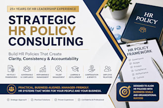 create strategic HR policies and employee handbooks
