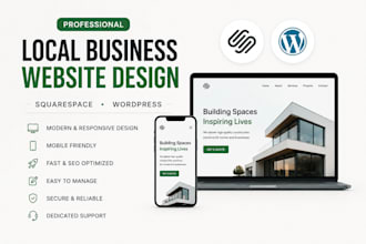 build a local service business website on squarespace wordpress website design