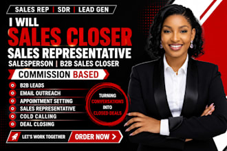 sales closer sales representative salesperson b2b sales closer commission based