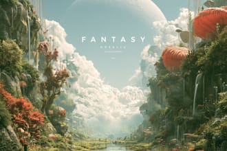 dreamy surreal or fantasy music album cover