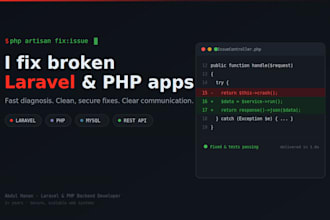 rescue and fix your broken laravel or PHP application fast