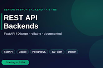 develop a rest API backend in python with fastapi or django