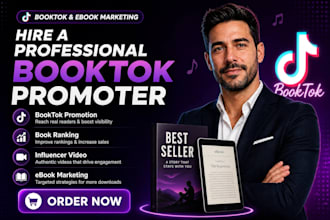 do booktok promotion ebook marketing tik tok booktok influencer video book rank