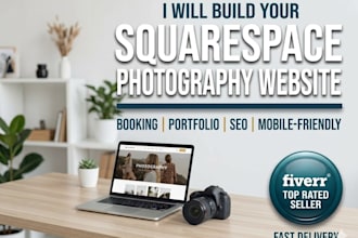 design squarespace photography website with booking setup squarespace website