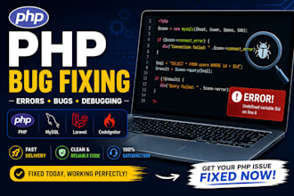fix PHP errors, bugs and issues in your website