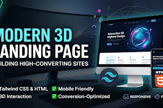 build a high converting 3d landing page using tailwind