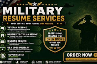 write a professional military resume