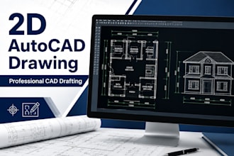create professional 2d autocad drawings