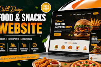 create food website, snacks website for businesses
