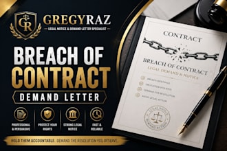draft an urgent breach of contract demand letter and legal notice