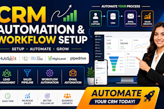setup CRM automation hubspot zoho gohighlevel pipedrive workflow automation