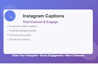 write 5 engaging instagram captions