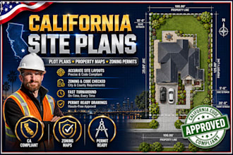 create california site plans and property plot plans for zoning permits