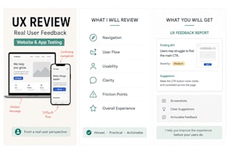 review your website or app as a real user and provide UX feedback