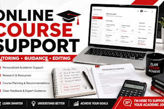 help with online course, assigned tasks, sophia learning, capella, studycom