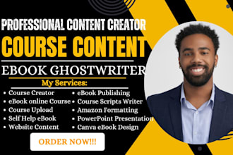 write ebook online course, credit repair self help ebook writer course creation