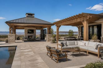 design modern gazebo, outdoor lounge, pergola, backyard and patio design