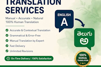 translate english to telugu manually and accuratly