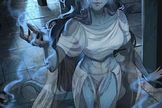 draw a custom character portrait and oc art
