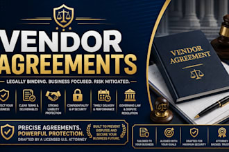 prepare ironclad supplier and vendor contracts as a US attorney