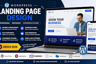 design wordpress landing page one page website sales funnel or homepage
