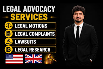 draft legal complaints, legal motions, lawsuits and legal documents