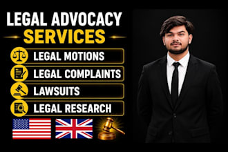 draft legal complaints, legal motions, lawsuits and legal documents