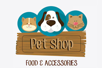 do pet dog cat bird animal shopify store online store logo