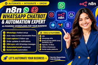 build n8n whatsapp chatbot, twilio automation and ai agents