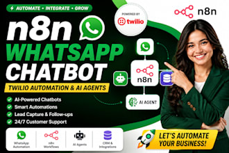 build whatsapp ai chatbot with n8n, twilio and ai agents