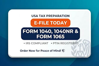 prepare e file your form 1065, 1040nr, 5472 and 1120