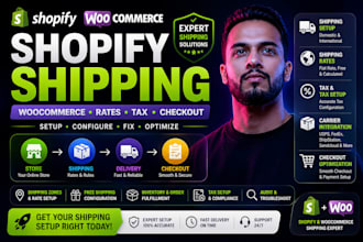 set up shopify shipping configuration woocommerce shipping rates tax checkout