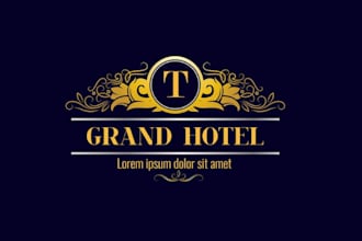 make heraldic luxury brand hotel logo