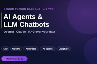 build an ai agent or llm chatbot with openai, claude and rag