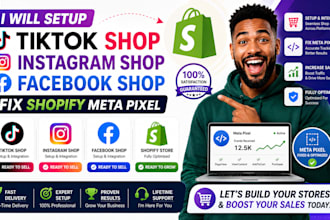 setup tiktok shop instagram shop facebook shop fix shopify meta pixel ecwid site