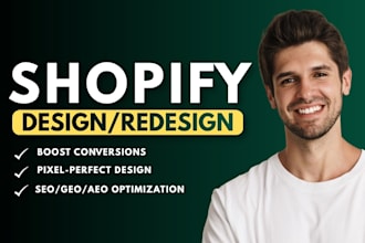 do shopify redesign, design, revamp, clone or copy shopify store for you