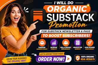 do organic substack promotion for substack newsletter, page to boost subscribers