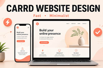 design a minimalist carrd website or carrd landing page