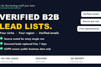 build a verified b2b lead list for your niche and region