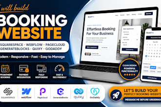 build squarespace webflow pagecloud generateblocks quixy godaddy booking website