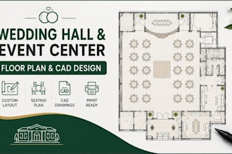 design wedding hall layout, event centre floor plan autocad drawings
