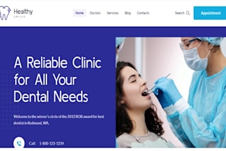 design wix dentist website dentist clinic cosmetic dentistry practice website