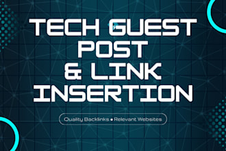 publish a technology guest post with tech backlinks