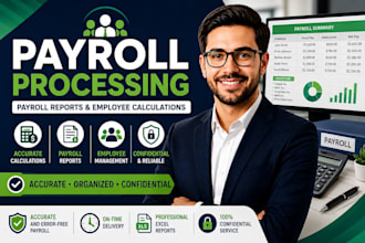 do payroll processing, payroll reports and employee calculations